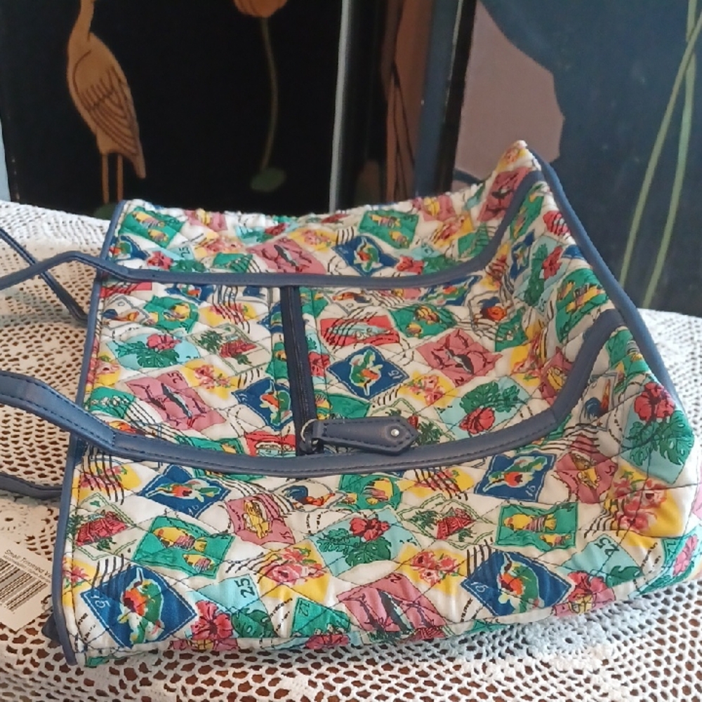 New Vera Bradley Colorful Quilted Tote Bag